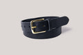 1.25 Inch Wide Black Leather Belt