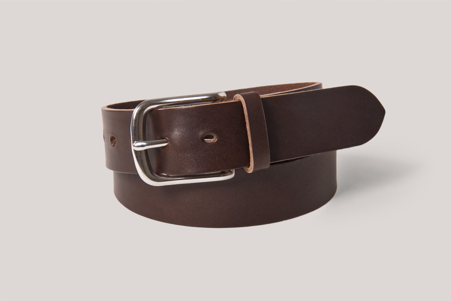1.5 Inch Wide Brown Leather Belt