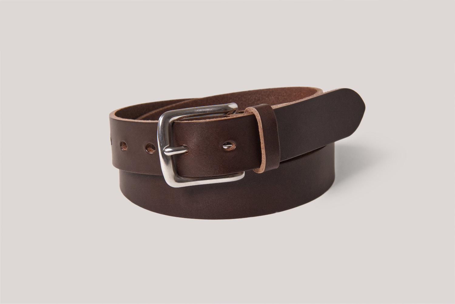 1.25 Inch Wide Brown Leather Belt