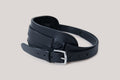 Shoulder Pad Black Leather Guitar Strap