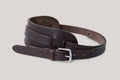Shoulder Pad Brown Leather Guitar Strap