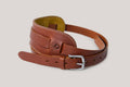 Shoulder Pad Tan Leather Guitar Strap