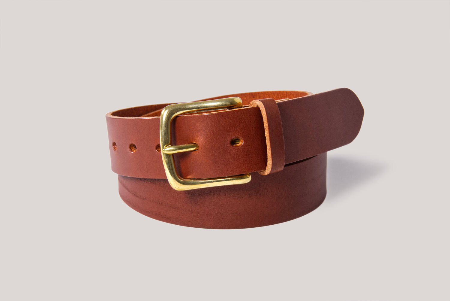 1.5 Inch Wide Tan Leather Belt